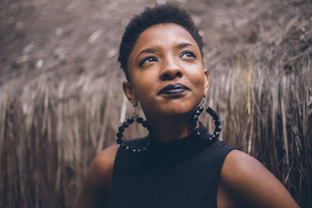 African-American woman looking like she can tackle the world